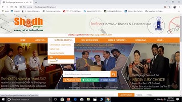 HOW TO USE SHODHGANGA