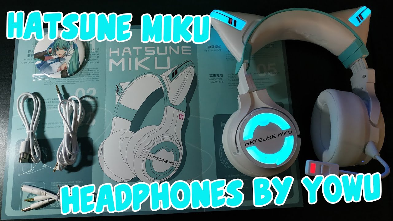 Hatsune Miku headphones by YOWU unboxing - YouTube