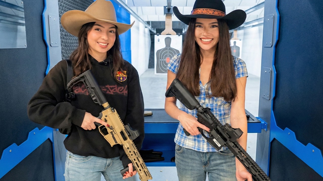 Introducing Sakura to Real American Culture | Gun Range in Texas