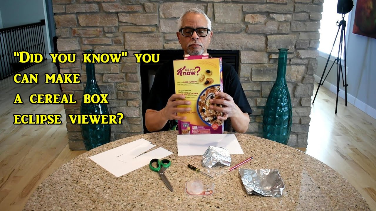 Make a cereal box eclipse viewer - YouTube