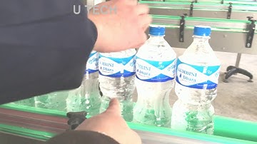 U TECH Fully Automatic Round Bottle PVC Film Shrink Sleeve Labeling Machine for Mineral Pure Water