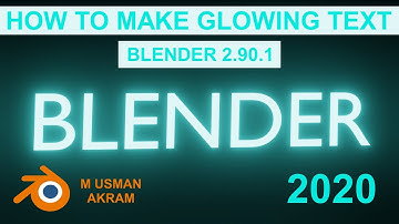 How to make glowing text in blender 2.9 | blender tutorial