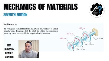 Probleem 3.11 | Wetende dat elk van de assen AB, BC en CD bestaat uit een massieve ronde staaf