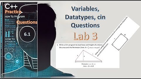 New C++ 14: 6.1- Lab 3 - questions about variables, datatypes, cin - شرح عربي