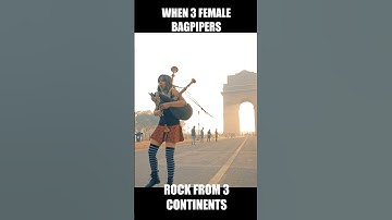 When 3 Female Bagpipers rock from 3 different countries!! #bagpipes #rock #music
