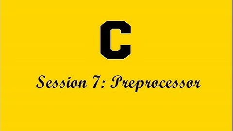 #7 C Programming in Tamil -  Preprocessor