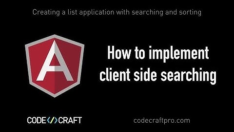 How to implement client side searching - S02 EP04 - Creating a list application with searching