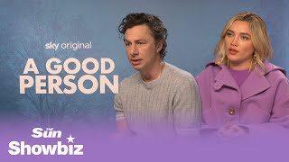 Zach Braff and Florence Pugh on "A Good Person" and the impact of the opioid crisis in America