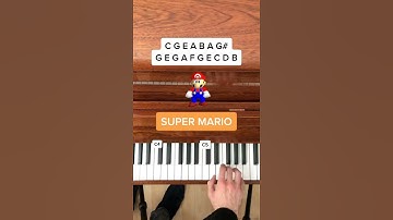 Thumbnail of Super Mario Bros Theme (EASY Piano Tutorial with Letter Notes) #Shorts