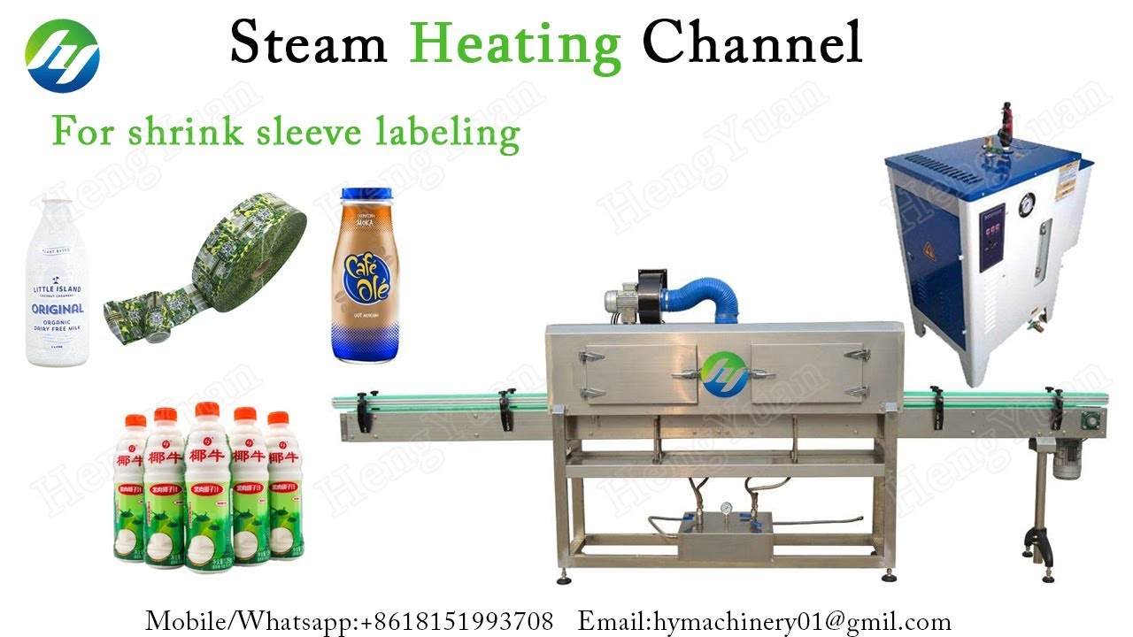 Semi-automatic Shrink Sleeve Labeling Machine, Steam Heating Channel, Shrinkage Oven, Heating