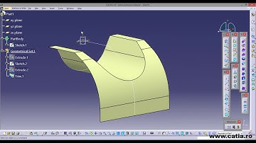 CATIA Surface Design of a thin cover part