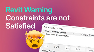 Revit Warning - Constraints Are Not Satisfied