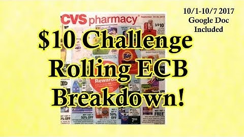 CVS $10 Rolling ECB Challenge 10/1-10/7 2017