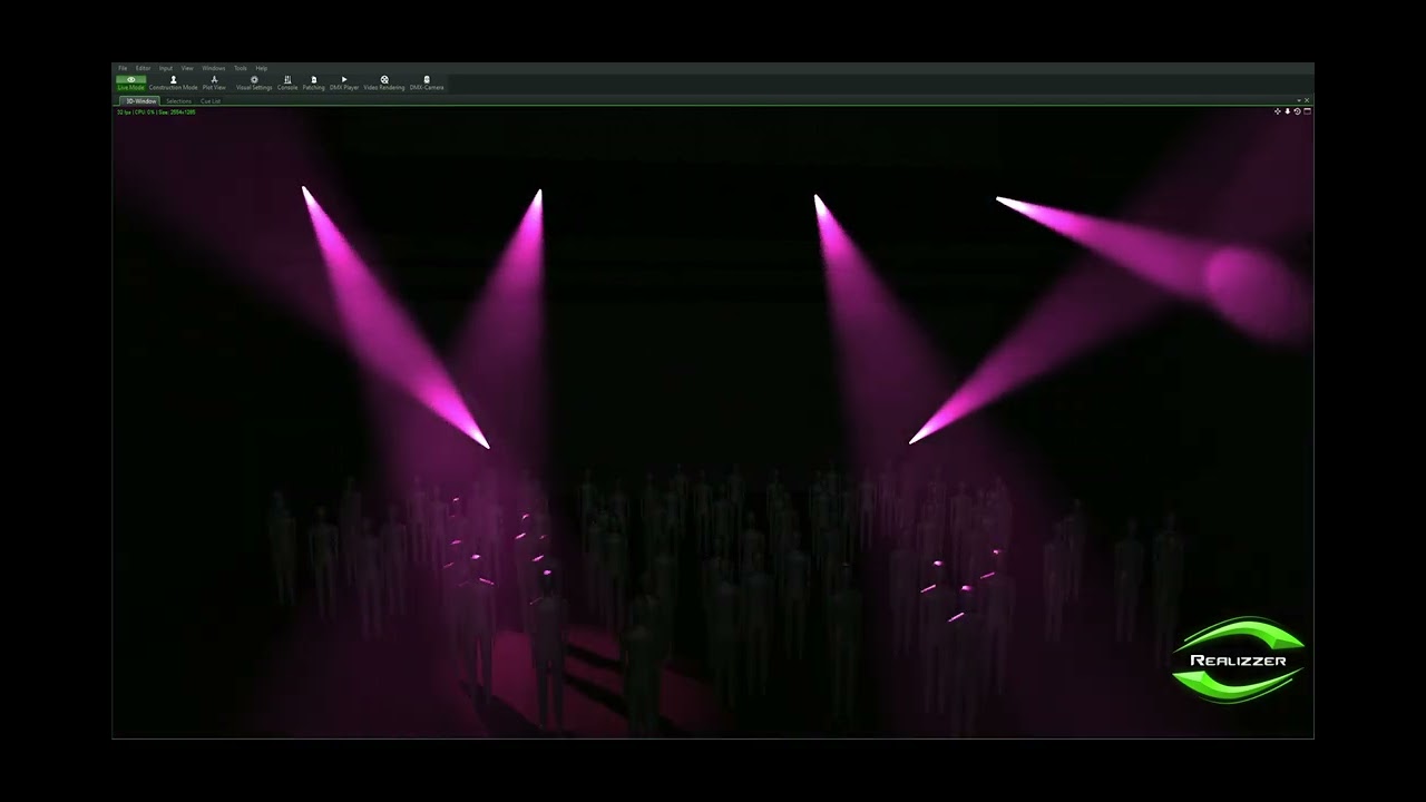 Световое шоу в Realizzer 3d и QLC+.Shaman-Ты моя.