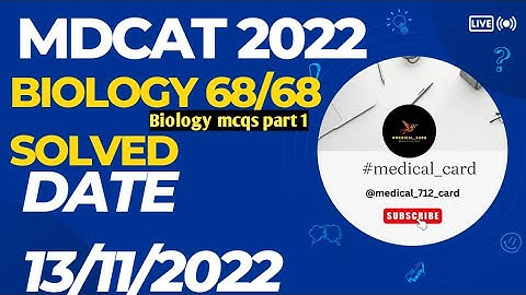 ETEA NMDCAT 2022 BIOLOGY PART 1 SOLVED || Biology mcqs solve with answers 🩺🗒️📝 #etea2022 #nmdcat