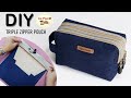 DIY Triple Zipper Pouch Bag