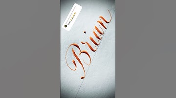 Copperplate calligraphy, tutorial: how I write your name #brian