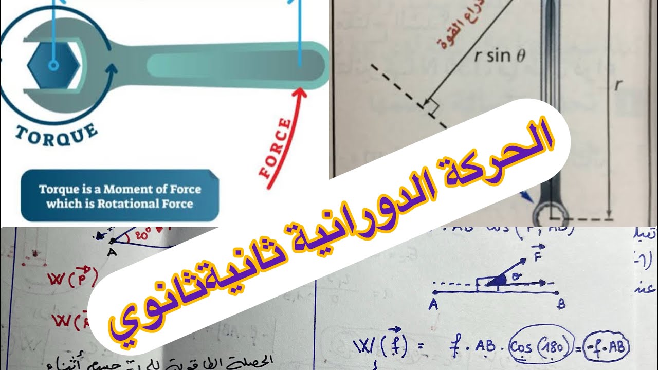 الحركة الدورانية ثانية ثانوي الجزء01سرعة زاوية والسرعة الخطية