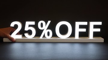Changing % off LED Magnetic Letter signs