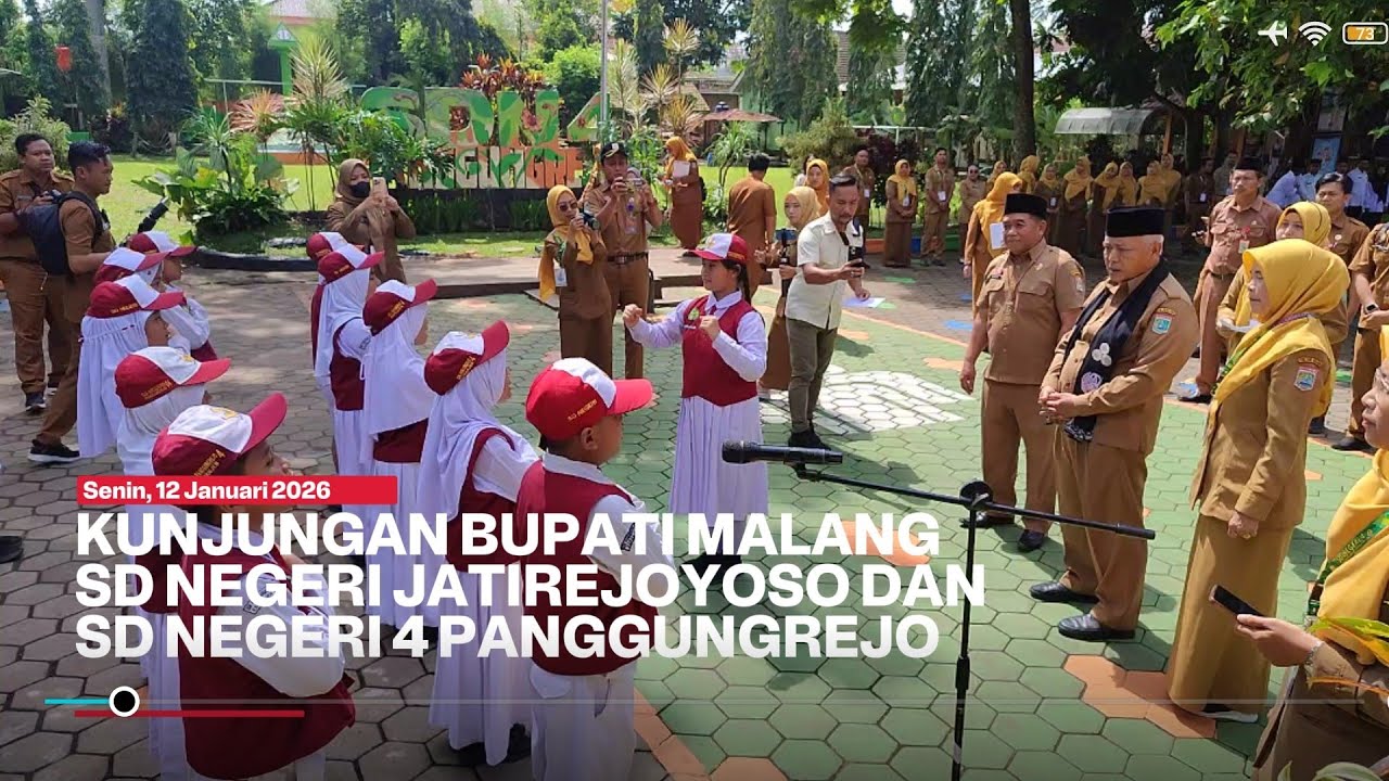 Kunjungan Bupati Malang ke SD Negeri Jatirejoyoso dan SD Negeri 4 Panggungrejo