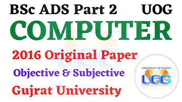 BSc ADS Part 2 Computer 2016 Original Paper Gujrat University - CS Ki Duniya