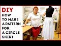 DIY: How to make a pattern for a circle skirt. Making a circle skirt in 15 minutes. Sewing tutorial.