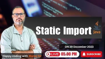 16.2 static import in Java | import Statement in Java |  Happy Coding