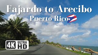 Puerto Rico Driving 4k  Fajardo to Arecibo Lighthouse  1 hr Relax & Chill Music