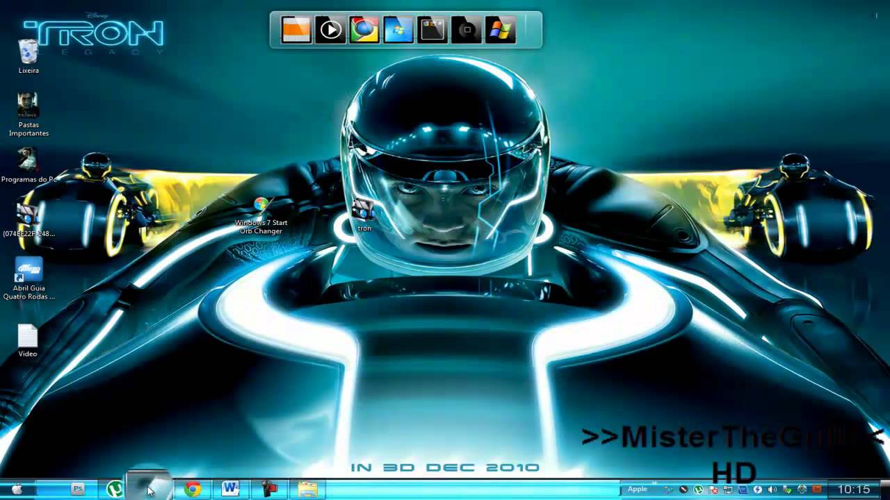 Tema Tron para Windows 7 - YouTube
