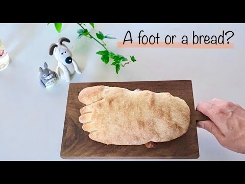 치아바타 발모양 만들기 발빵 home baking ciabatta