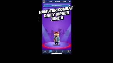 8 June 2025 Hamster Kombat GameDev Daily Cipher Code Today #hamsterkombat #hamsterkombatdailycipher