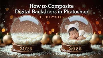 How to Composite Digital Backdrops in Photoshop - New Year theme