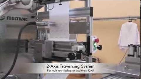 Ink Jet coding on Multivac R245 - 2-Axis traversing system