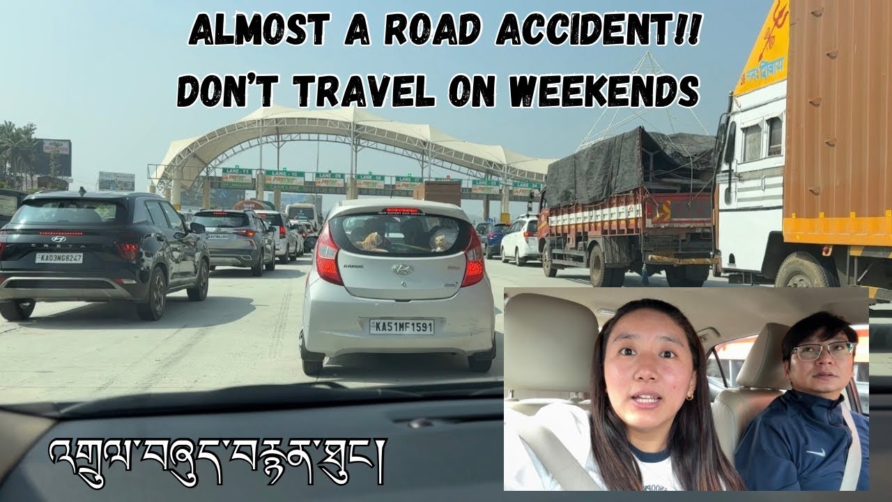 Огромная пробка на автомагистрали Майсур-Бангалор, видеоблог о путешествиях, тибетский видеоблогер