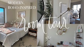 MODERN, BOHO-INSPIRED ROOM TOUR 2021 // affordable furniture & decor from target, wayfair & amazon!