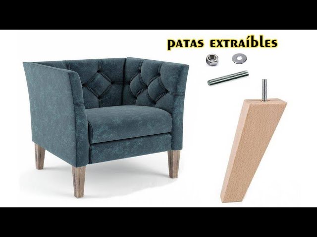 DIY - cómo hacer patas de madera extraíbles para sillones o