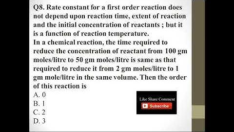 CRE MCQs l Chemical Reaction Engineering I Part 1 l Chemical engineering MCQs
