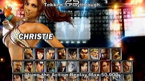 Tekken 5 Christie Playthrough using the Action Replay Max 50,000 cheat codes for Ps2 :D #Playstation
