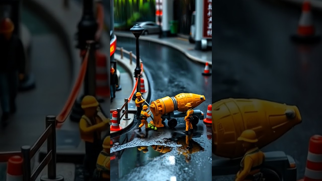 Tiny workers are making road😱 