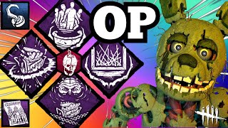 SPRINGTRAP'S BEST BUILD - All Weaknesses Covered to WIN | Dead By Daylight FNAF DLC Gameplay