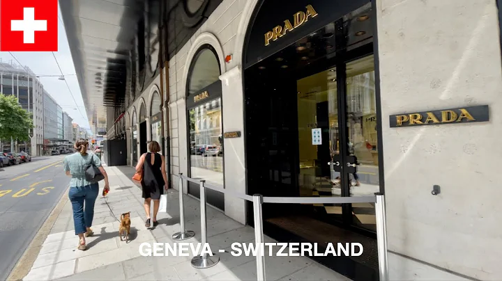 Geneva Rue du Rhne Luxury Shopping Street in Switz...