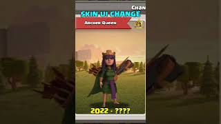 Skin Ui Changes - Archer Queen #Shorts #Clashofclans