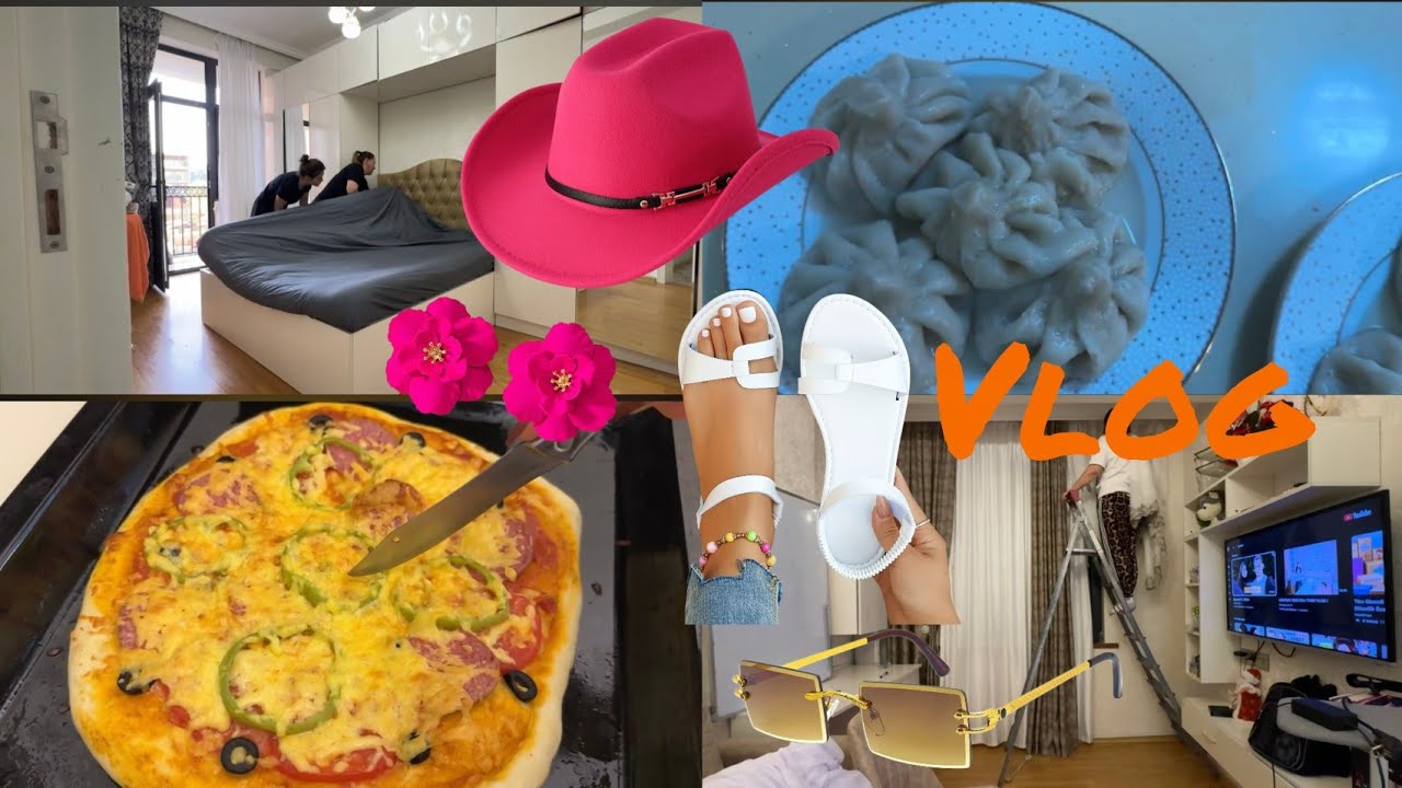 Temu Sifarişlərim Gəldi 🛍✨ Pizza Hazırladım 🍕 Ev Təmizliyi & Pərdə Asdım 🧼🪟 | Vlog