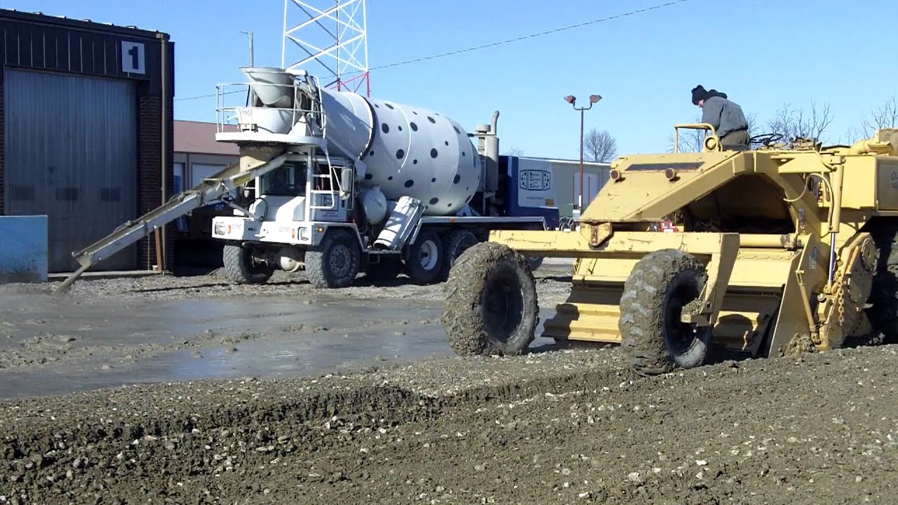 Builder's Concrete Provides SoilCrete for Full Depth Reclamation - YouTube