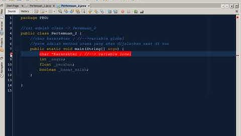PBO 2 Variabel dan Tipe Data