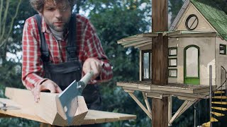 Building A Treehouse Cabin In A Beautiful Forest Alone  Part 2