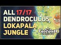 All 17 lokapala jungle dendroculus locations genshin impact