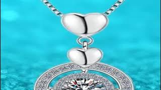 Smyoue 1/2CT O/Box Chain Moisssanite Necklace for Women D Color Heart Pendant S925 Sterling Silver J