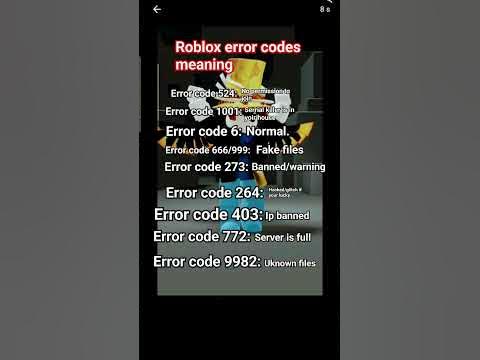 types of error codes #roblox - YouTube