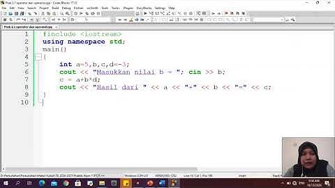 Operator dan Operand dalam codeblocks